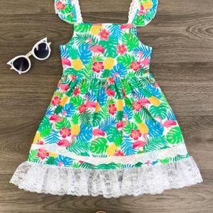Tropical Floral/Flamingo Dress